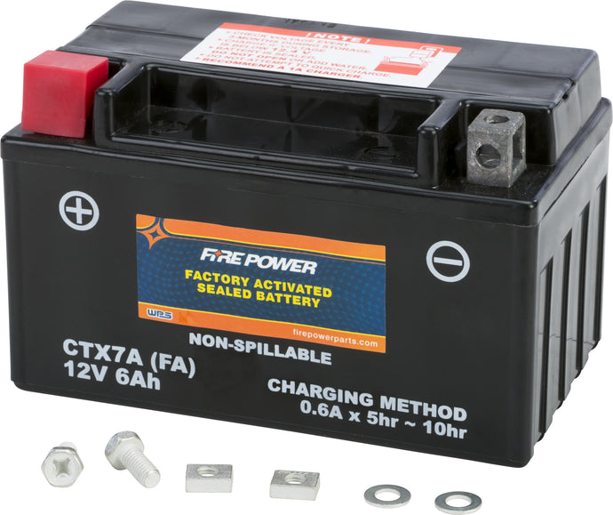 Fire Power CTX7A-BS(FA) Factory Activated Maintenance Free Sealed Battery