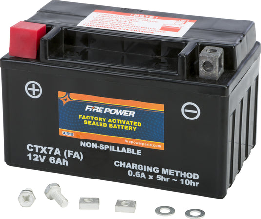Fire Power CTX7A-BS(FA) Factory Activated Maintenance Free Sealed Battery