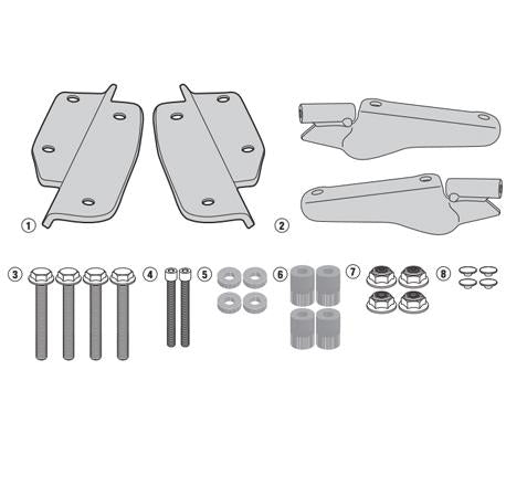 Givi SR1144 Side Case Hardware for Outback Series Side Cases
