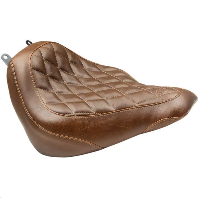Mustang 83005 Wide Tripper Solo Seat - Diamond Stitch - Brown