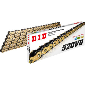 D.I.D M520VOG100FB 520VO Pro V Series O-Ring Chain - 100 links (Black/Gold)