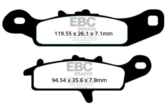 Ebc Powersports FA342R EBC R Sintered Brake Pads