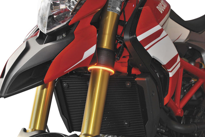 New Rage Cycles RAGE-360-43 Rage 360 LED Front Turn Signal - 43mm - Clear