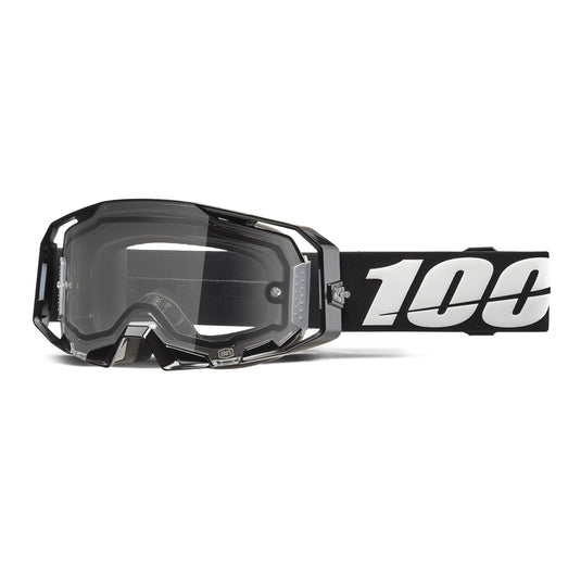 100% Armatic Enduro Goggles (One Size Fits Most, Black / Clear Lens)