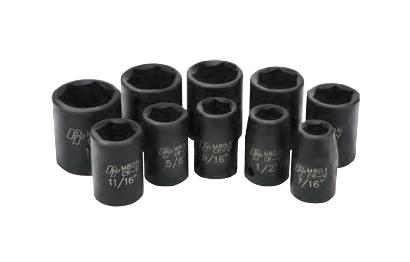 Performance Tools M592DB 1/2in. SAE Impact Socket Set - Shallow