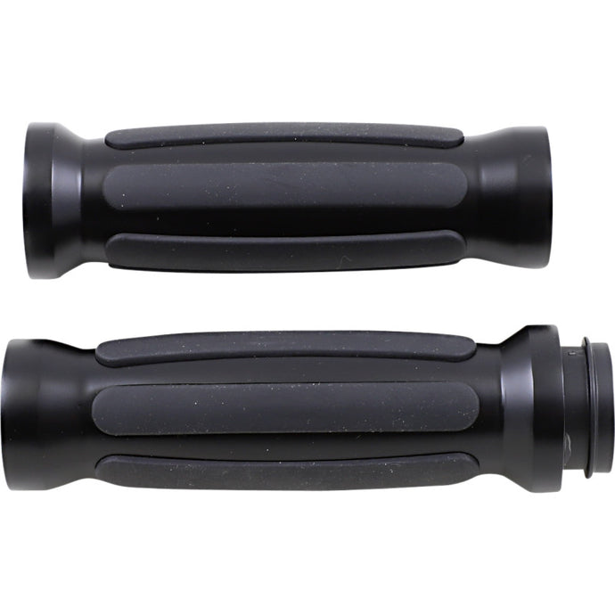 Drag Specialties 0630-2688 Rubber Insert Grips - Matte Black
