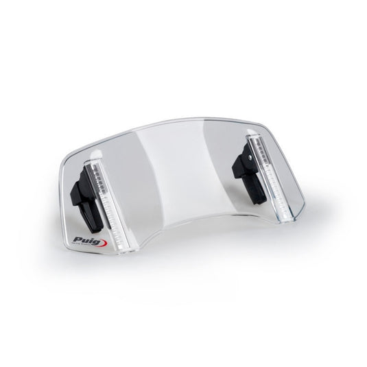 Puig 20764H Multi Adjustable Windshield Deflector - Clip-On - Smoke