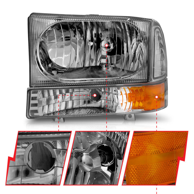 Load image into Gallery viewer, Anzo 111081 ANZ Crystal Headlights

