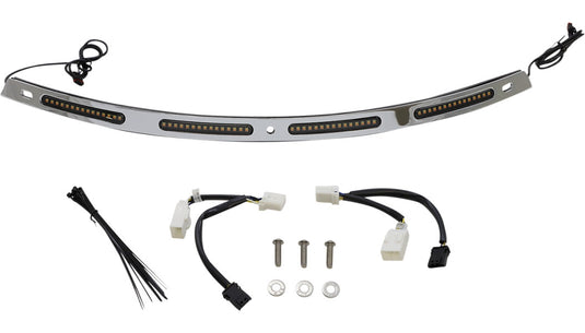 Custom Dynamics 2040-2827 Windshield Trim with LED Turn Signals - Chrome - Sequiential Turn Signal