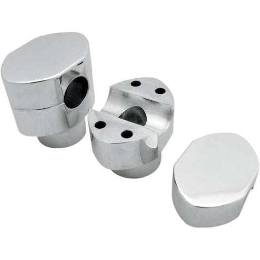 La Choppers LA-7410-03 1in. Handlebar Riser Kit for Paughco or DNA Springer Kits - Chrome