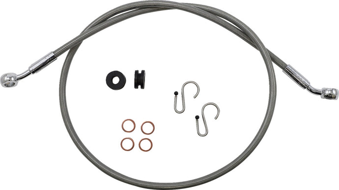 Magnum SSC0603-39 XR Stainless Dot Brake Line Kit - Stock / +2in. - Stainless with Chrome Fittings