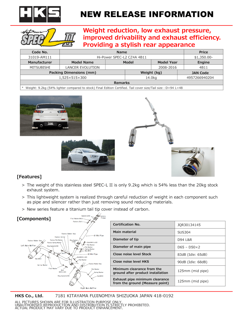 Load image into Gallery viewer, Hks 31019-AM111 HKS Exhaust - Hi-Power
