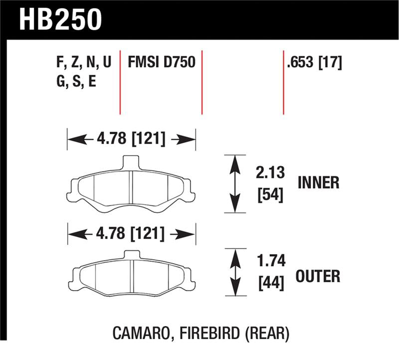 Load image into Gallery viewer, Hawk Performance HB250B.653 HAWK HPS 5.0 Brake Pad Sets
