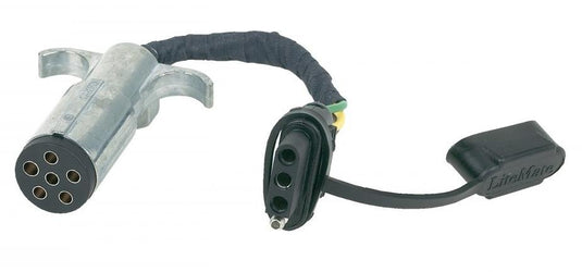 Hopkins Towing Solutions 47315 6 Pole Round to 4-Wire Flat Flexible Adapter w/ Dust Cover