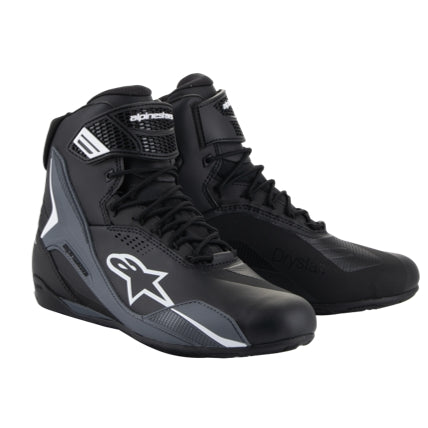Load image into Gallery viewer, Alpinestars Faster-4 Drystar Riding Shoes (13.5, Black/Cool Gray/White)

