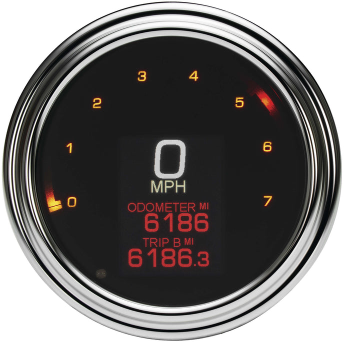 Dakota Digital MLX-2011 MLX Series Gauge Speedometer/Tachometer - Fatbob - Chrome