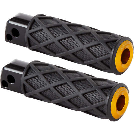 Arlen Ness 400-059 Diamond Passenger Footpeg - Knurled - Gold