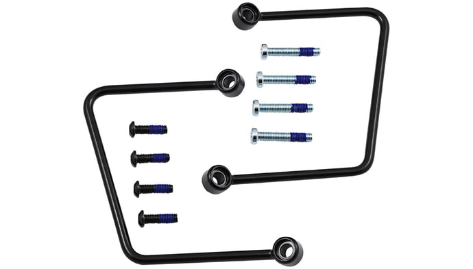 Drag Specialties 3521-0130 Gloss Black Saddlebag Support Brackets