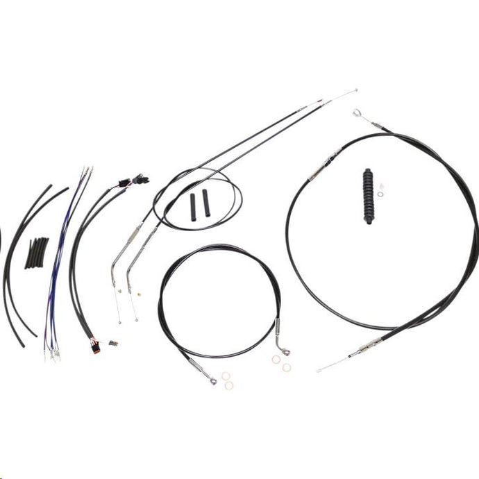 Magnum 489662 Black XR Handlebar Installation Kit with Chrome Fittings for 10-12in. Ape