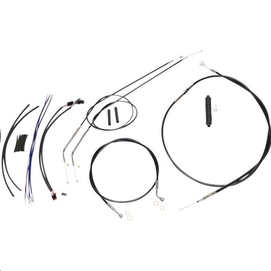 Magnum 489662 Black XR Handlebar Installation Kit with Chrome Fittings for 10-12in. Ape