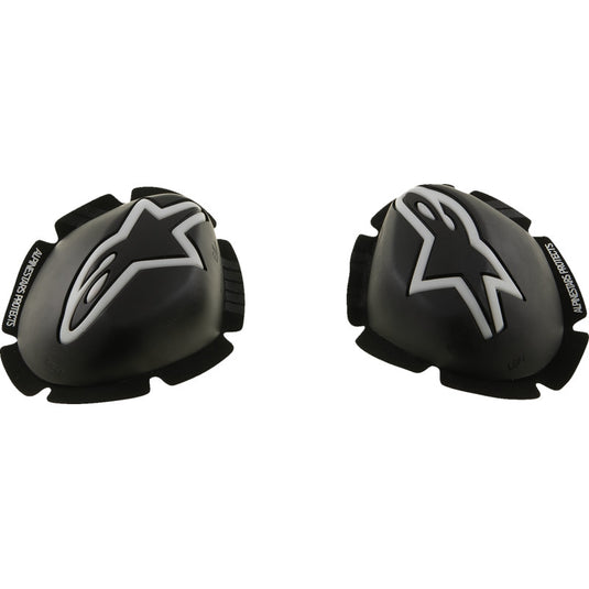 Alpinestars GP Tech Knee Sliders (One Size Fits Most, Black/White)