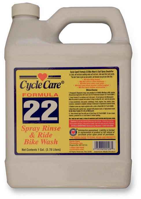 Cycle Care Formulas 22128 Formula 22 Spray, Rinse and Ride Cleaner - 1gal.
