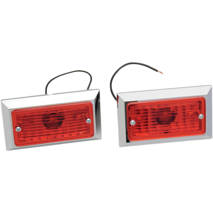 Chris Products 0714R-2 Marker Lights - Single Incandescent with Red Lens