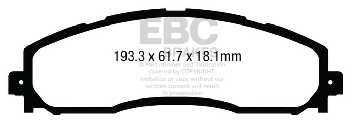 Ebc DP43016R EBC Yellowstuff Brake Pad Sets