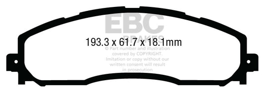 Ebc DP43016R EBC Yellowstuff Brake Pad Sets