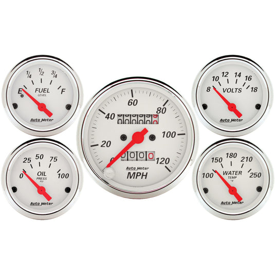 Autometer 1300 AM Arctic White Gauges