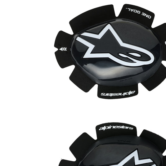 Alpinestars GP Plus Knee Sliders (One Size Fits Most, Black/White)