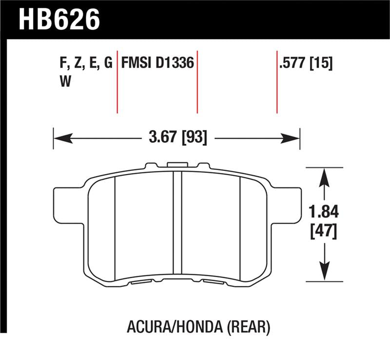 Load image into Gallery viewer, Hawk Performance HB626F.577 HAWK HPS Brake Pad Sets
