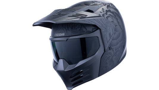 Icon Elsinore Darkgard Helmet (XX-Large, Black)