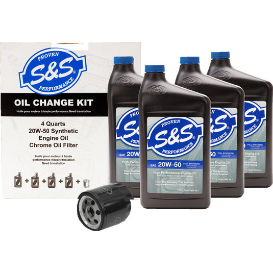 S&S Cycle 218943 Oil Change Kit - Black
