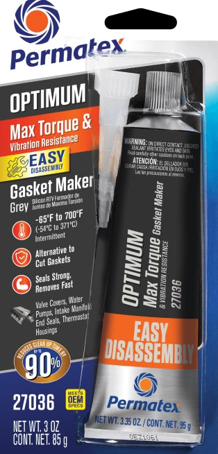 Permatex 27036 Optimum Grey RTV Silicone
