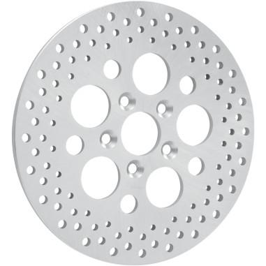 Drag Specialties DS-325736 Polished Stainless Steel Drilled Brake Rotor