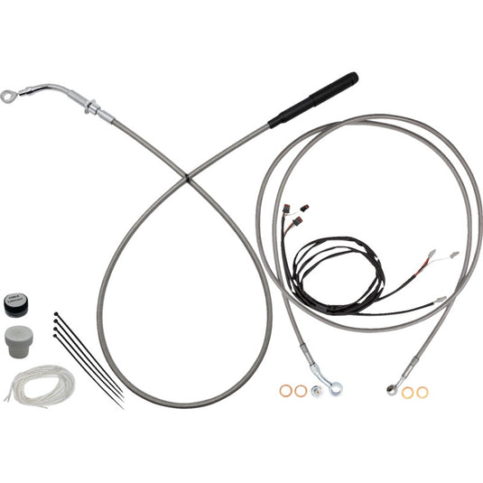 Fat Baggers, Inc. 219916-C EZ Install Upper Clutch Cable Kit - 16in. - Chrome