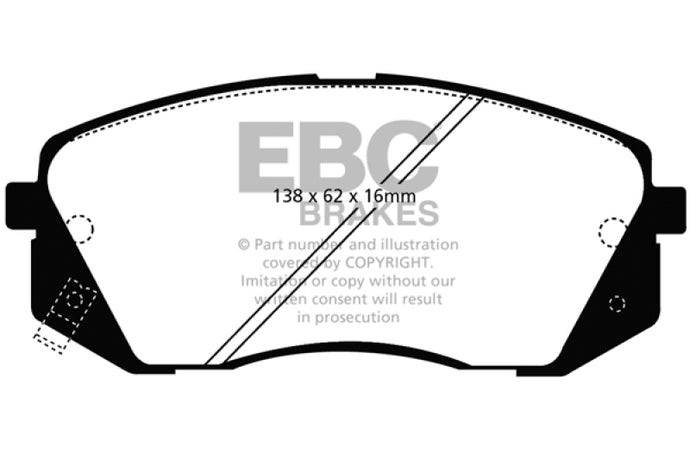 Ebc DP41809R EBC Yellowstuff Brake Pad Sets