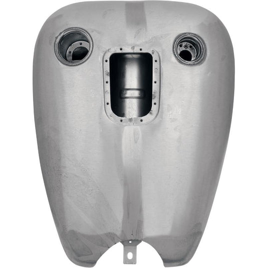 Drag Specialties 0701-0167 Dash Style One-Piece Gas Tank w/ One Screw & Dummy Bung for OEM Gas Gauge - 2in. Extended