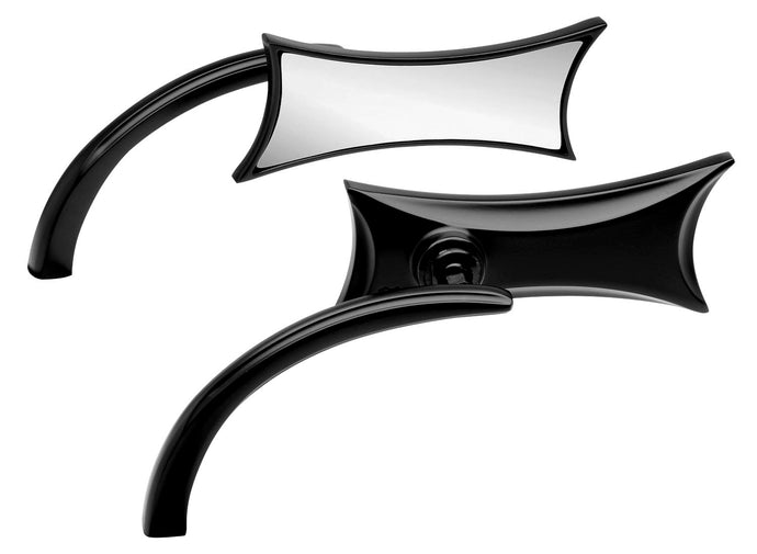 Arlen Ness 13-418 Micro Die-Cast Four Point Mirror - Left - Black