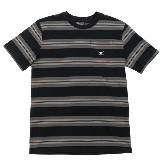 Fasthouse Rufus Yarn Dye SS T-Shirt (Medium, Black/Gray)