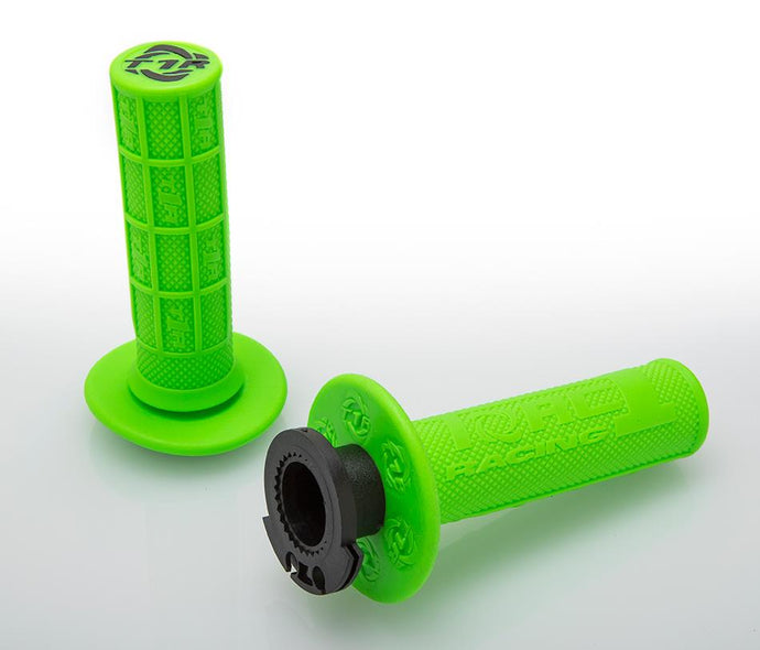 Torc1 Racing 3750-0802 Defy MX Lock-On Half Waffle Grips - Green