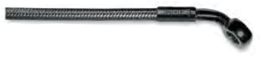 Magnum 46854SW Black Pearl E-Z Align Single Disc Front Brake Line - 35deg. Top Angle - 54in