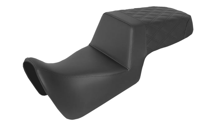 Saddlemen 821-34-173 Step-Up Seat - Front Smooth/Rear Lattice Stitch