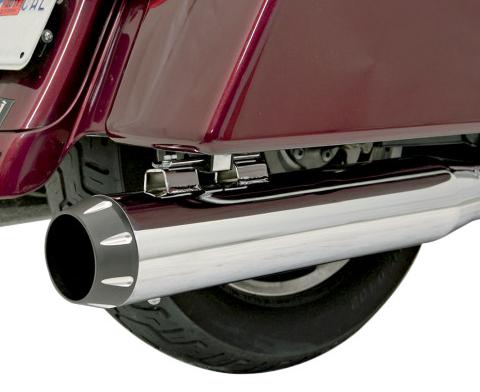 Bassani Manufacturing BE40R End Cap for 4in. Quick Change Series Slip-On - Black - Fluted
