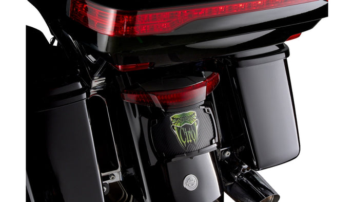 Ciro 40474 Latitude Lightstrike Taillights with License Plate Holder - Black/Red Lens