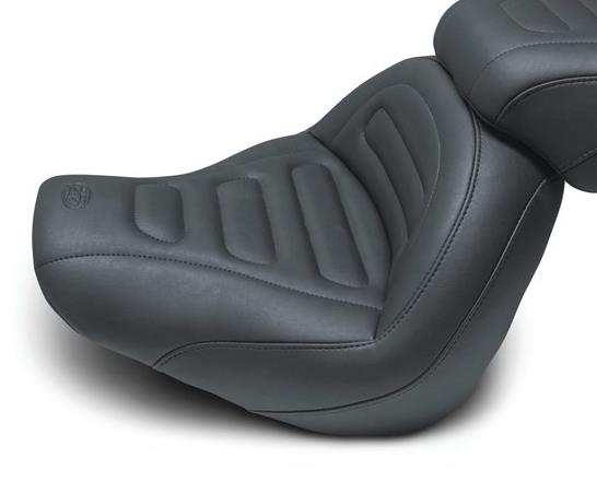Mustang 75887 Max Profile Solo Touring Seat - Trapezoid Stitch