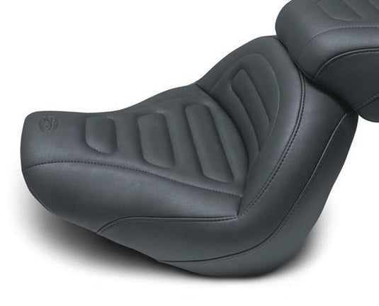 Mustang 75887 Max Profile Solo Touring Seat - Trapezoid Stitch