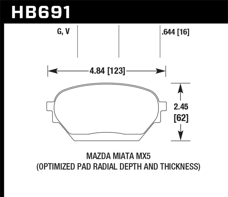 Load image into Gallery viewer, Hawk Performance HB691G.644 HAWK DTC-60 Brake Pad Sets
