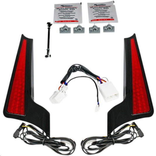 Custom Dynamics CD-FASCIA-HD-RB Fascia LED Panel - Gloss Black With Red Lens
